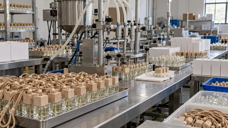 Car fragrance production area at Coman