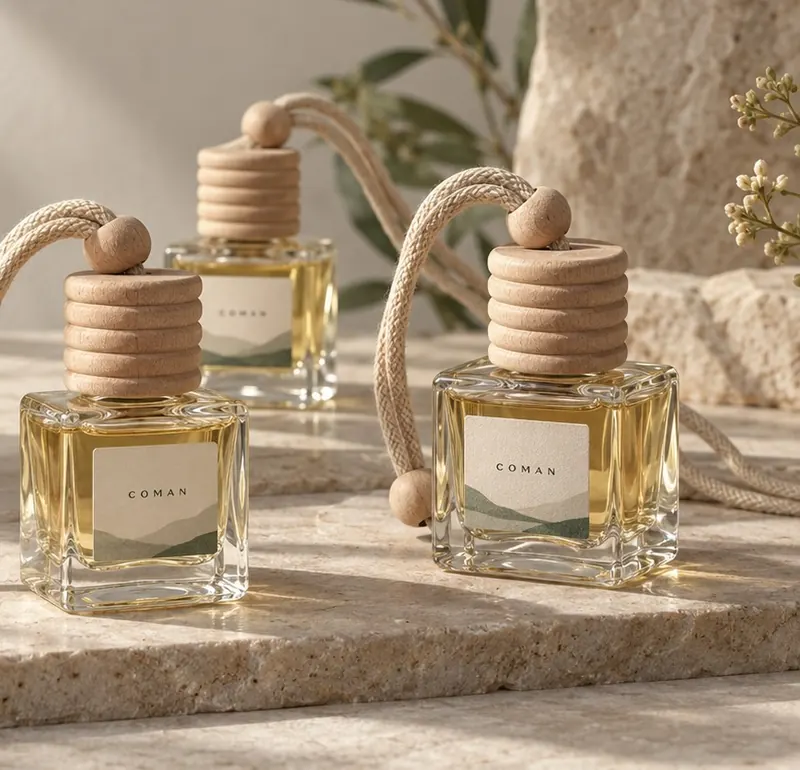 Car fragrance buyer reviewing diffuser samples